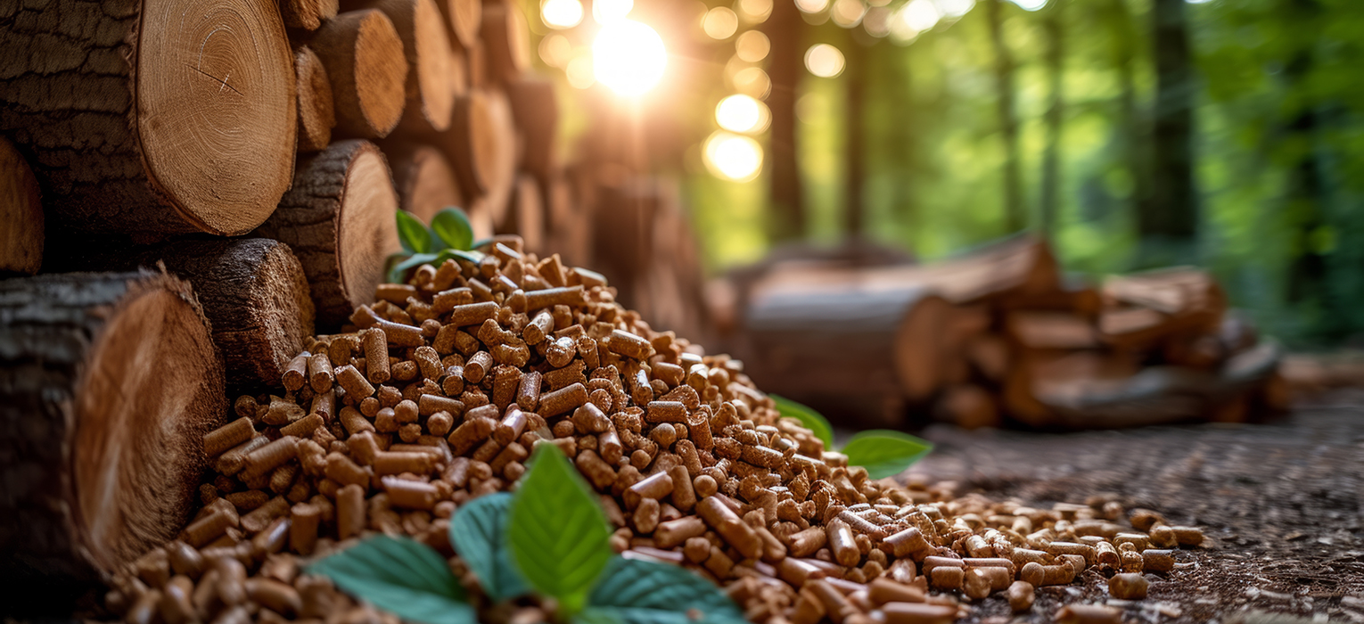 photorealistic perspective wood logs